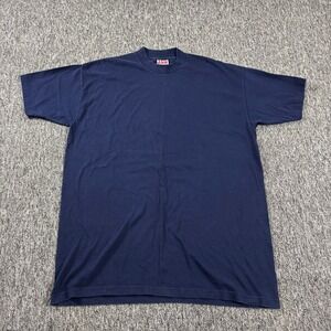 Vintage 90s Made in USA JAM Heavyweight Single Stitch Blank T-Shirt Blue XL